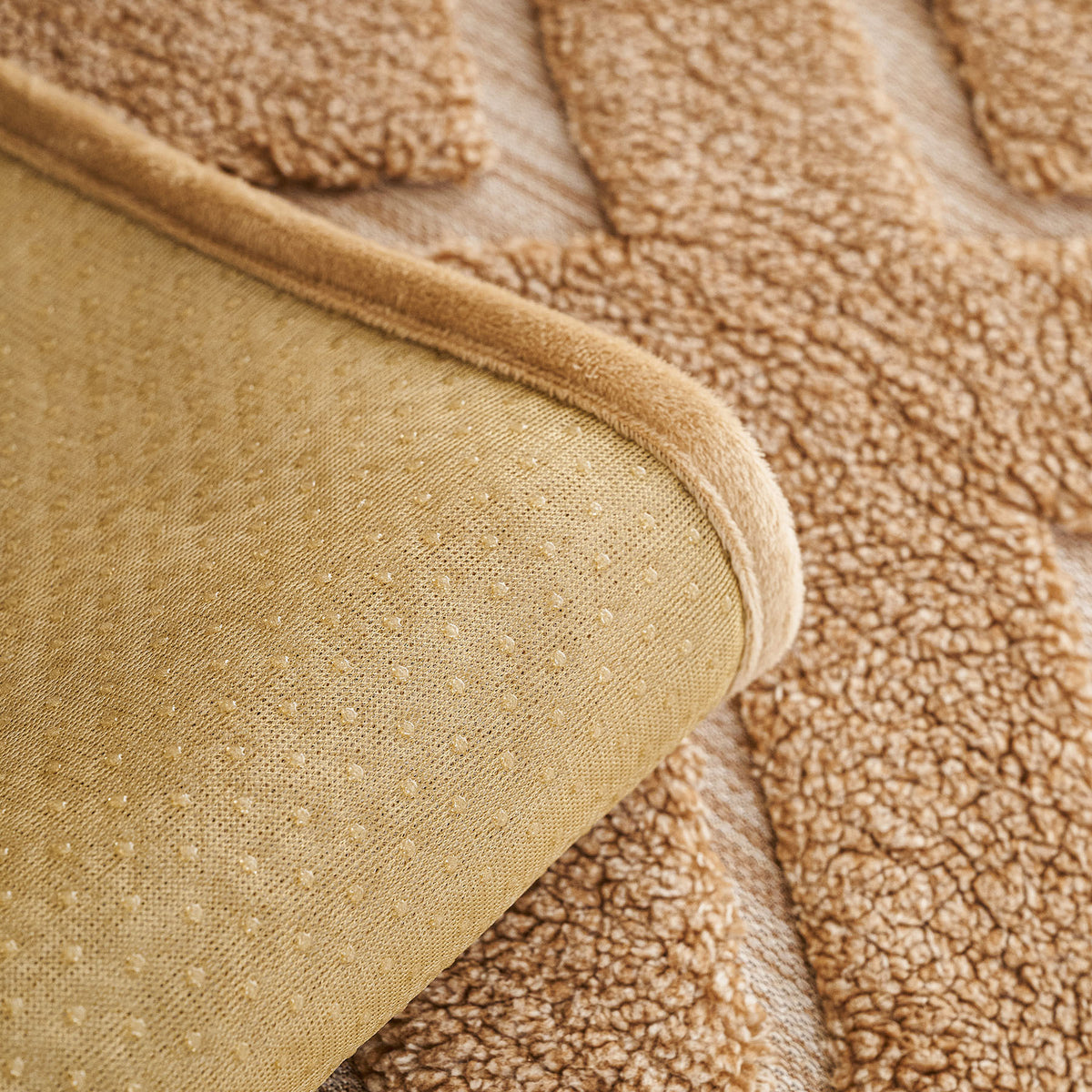 Thick Sherpa Sofa Protector Cover, Warm Plush Couch Cover for Seat, Backrest & Armrest