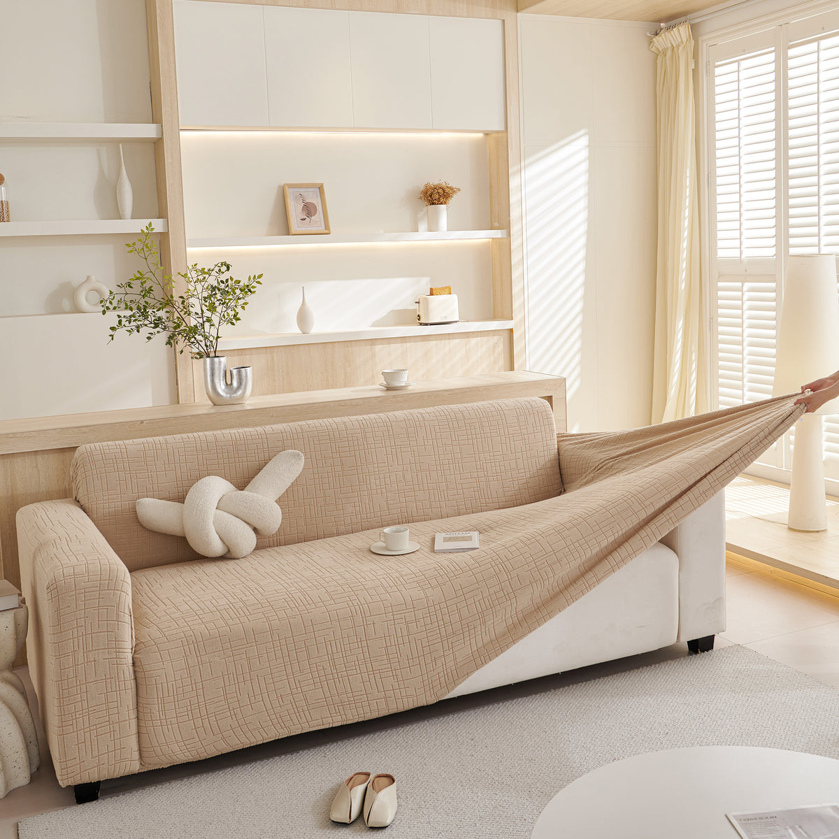 Geprägte Linien Couchbezüge dehnbar rutschfest & waschbar Sofa-Hussen – Slipcover KAS™