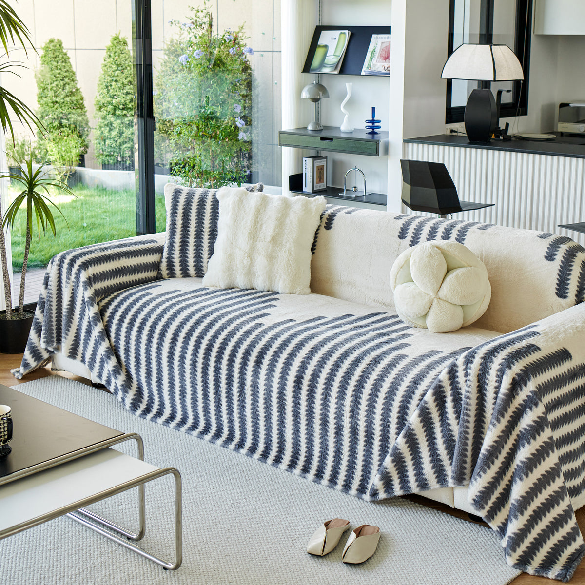 Warme Kunstfell Luxus Sofa Wurfdecken, Weiche Gemütliche Dicke Plüsch – Slipcover KAS™