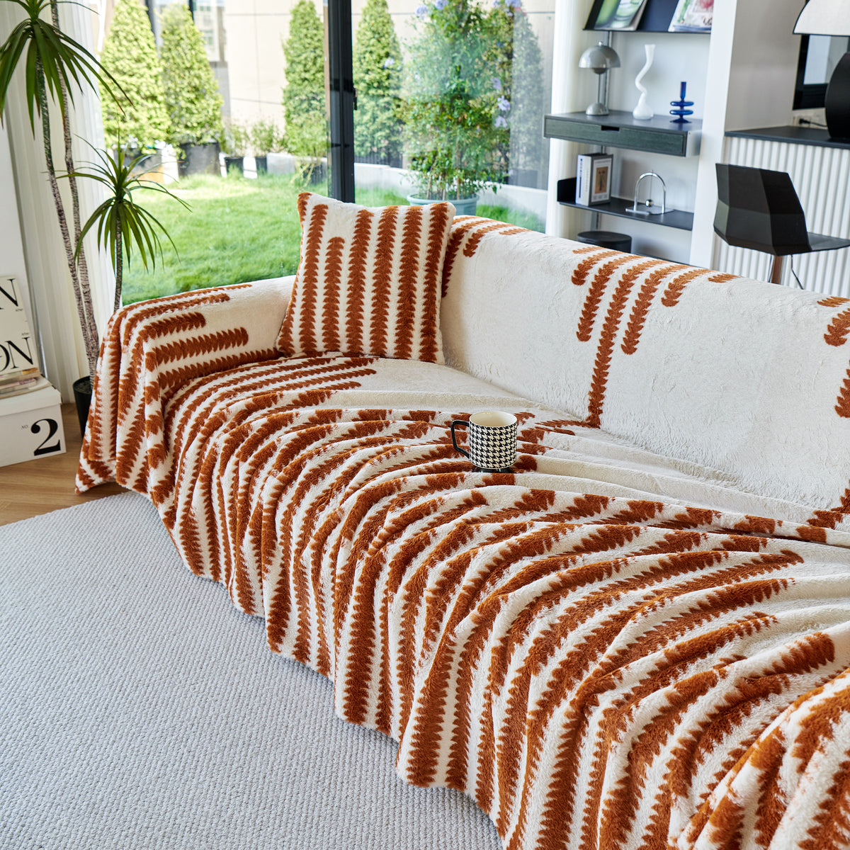Warme Kunstfell Luxus Sofa Wurfdecken, Weiche Gemütliche Dicke Plüsch – Slipcover KAS™