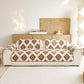 Cozy Thickened Sherpa Sofa Protector, Geometric Non-Slip Couch Cover for Pets & Kids