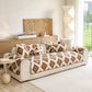 Cozy Thickened Sherpa Sofa Protector, Geometric Non-Slip Couch Cover for Pets & Kids
