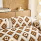 Cozy Thickened Sherpa Sofa Protector, Geometric Non-Slip Couch Cover for Pets & Kids