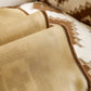 Cozy Thickened Sherpa Sofa Protector, Geometric Non-Slip Couch Cover for Pets & Kids