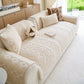 Thickened Plush Sofa Cover, Textured Geometric Couch Protector with Non-Slip Backing