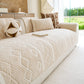 Thickened Plush Sofa Cover, Textured Geometric Couch Protector with Non-Slip Backing