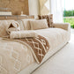 Thickened Plush Sofa Cover, Textured Geometric Couch Protector with Non-Slip Backing