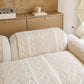 Thickened Plush Sofa Cover, Textured Geometric Couch Protector with Non-Slip Backing