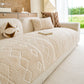 Thickened Plush Sofa Cover, Textured Geometric Couch Protector with Non-Slip Backing