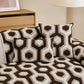 Sherpa Fleece Geometric Sofa Cover, Non-Slip Warm Couch Protector for Pets & Kids