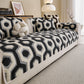 Sherpa Fleece Geometric Sofa Cover, Non-Slip Warm Couch Protector for Pets & Kids