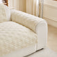 Plush Geometric Quilted Sofa Cover, Non-Slip Padded Couch Protector for Pets & Kids