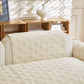 Plush Geometric Quilted Sofa Cover, Non-Slip Padded Couch Protector for Pets & Kids