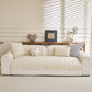 Plush Geometric Quilted Sofa Cover, Non-Slip Padded Couch Protector for Pets & Kids