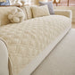 Plush Geometric Quilted Sofa Cover, Non-Slip Padded Couch Protector for Pets & Kids
