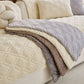 Plush Geometric Quilted Sofa Cover, Non-Slip Padded Couch Protector for Pets & Kids