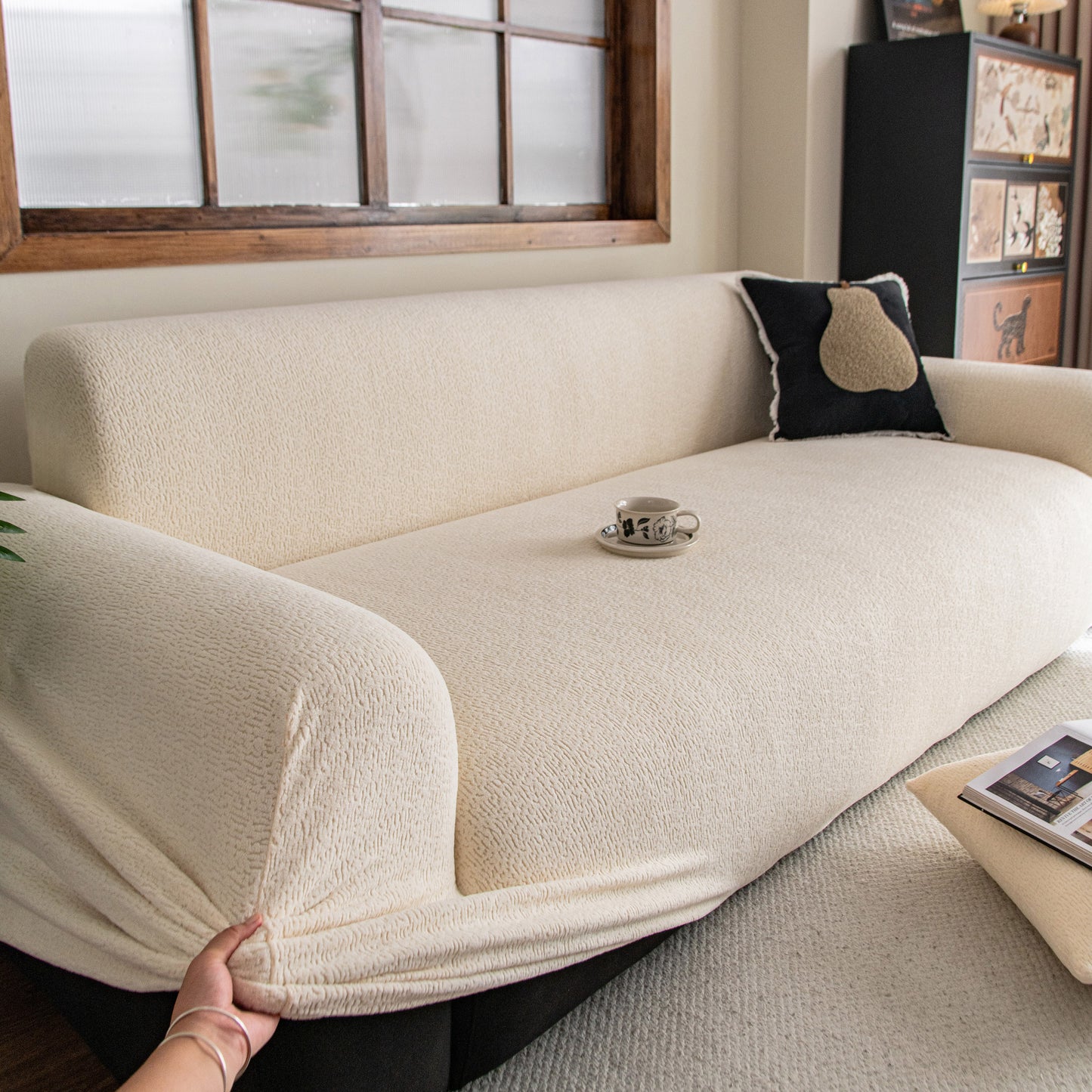 High Stretch Sofa Slipcover, Non Slip Couch Sofa Cover Washable Furniture Protector