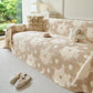 Plush Floral Sofa Throw Cover, Thick Soft Couch Protector Throw Couch for Dogs, Kids
