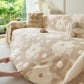 Plush Floral Sofa Throw Cover, Thick Soft Couch Protector Throw Couch for Dogs, Kids