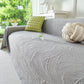 Embossed Leaf Pattern Sofa Cover Blanket for Couch, Soft Cooling Textured Couch Cover