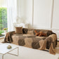 Plush Fleece Leaf Pattern Sofa Throw Cover, Soft Couch Protector Couch Cover Blanket