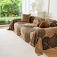 Plush Fleece Leaf Pattern Sofa Throw Cover, Soft Couch Protector Couch Cover Blanket