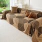 Plush Fleece Leaf Pattern Sofa Throw Cover, Soft Couch Protector Couch Cover Blanket