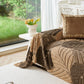 Plush Fleece Leaf Pattern Sofa Throw Cover, Soft Couch Protector Couch Cover Blanket