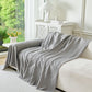 Embossed Leaf Pattern Sofa Cover Blanket for Couch, Soft Cooling Textured Couch Cover