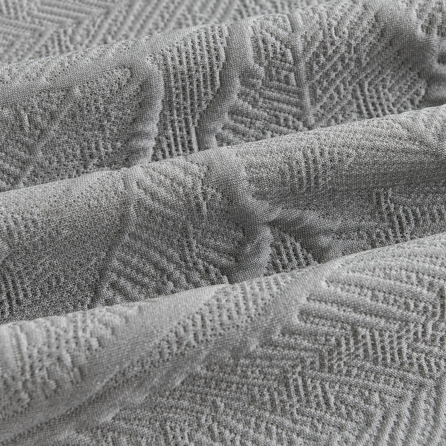 Embossed Leaf Pattern Sofa Cover Blanket for Couch, Soft Cooling Textured Couch Cover