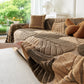 Plush Fleece Leaf Pattern Sofa Throw Cover, Soft Couch Protector Couch Cover Blanket