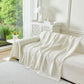 Embossed Leaf Pattern Sofa Cover Blanket for Couch, Soft Cooling Textured Couch Cover