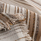 Luxury Cozy Chenille Sofa Cover Throw, Elegant Striped Soft Textured Couch Blanket
