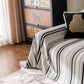 Luxury Cozy Chenille Sofa Cover Throw, Elegant Striped Soft Textured Couch Blanket