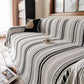 Luxury Cozy Chenille Sofa Cover Throw, Elegant Striped Soft Textured Couch Blanket