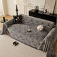 Abstract Feather Chenille Sofa Throw Cover, Decorative Washable Durable Couch Cover