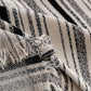 Luxury Cozy Chenille Sofa Cover Throw, Elegant Striped Soft Textured Couch Blanket