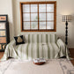Luxury Cozy Chenille Sofa Cover Throw, Elegant Striped Soft Textured Couch Blanket