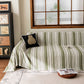 Luxury Cozy Chenille Sofa Cover Throw, Elegant Striped Soft Textured Couch Blanket