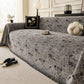 Abstract Feather Chenille Sofa Throw Cover, Decorative Washable Durable Couch Cover