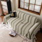 Luxury Cozy Chenille Sofa Cover Throw, Elegant Striped Soft Textured Couch Blanket