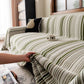 Luxury Cozy Chenille Sofa Cover Throw, Elegant Striped Soft Textured Couch Blanket