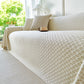 Fresh Geometric Sofa Throw Cover, Modern Textured Breathable Couch Protector Blanket