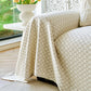 Fresh Geometric Sofa Throw Cover, Modern Textured Breathable Couch Protector Blanket