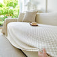 Fresh Geometric Sofa Throw Cover, Modern Textured Breathable Couch Protector Blanket