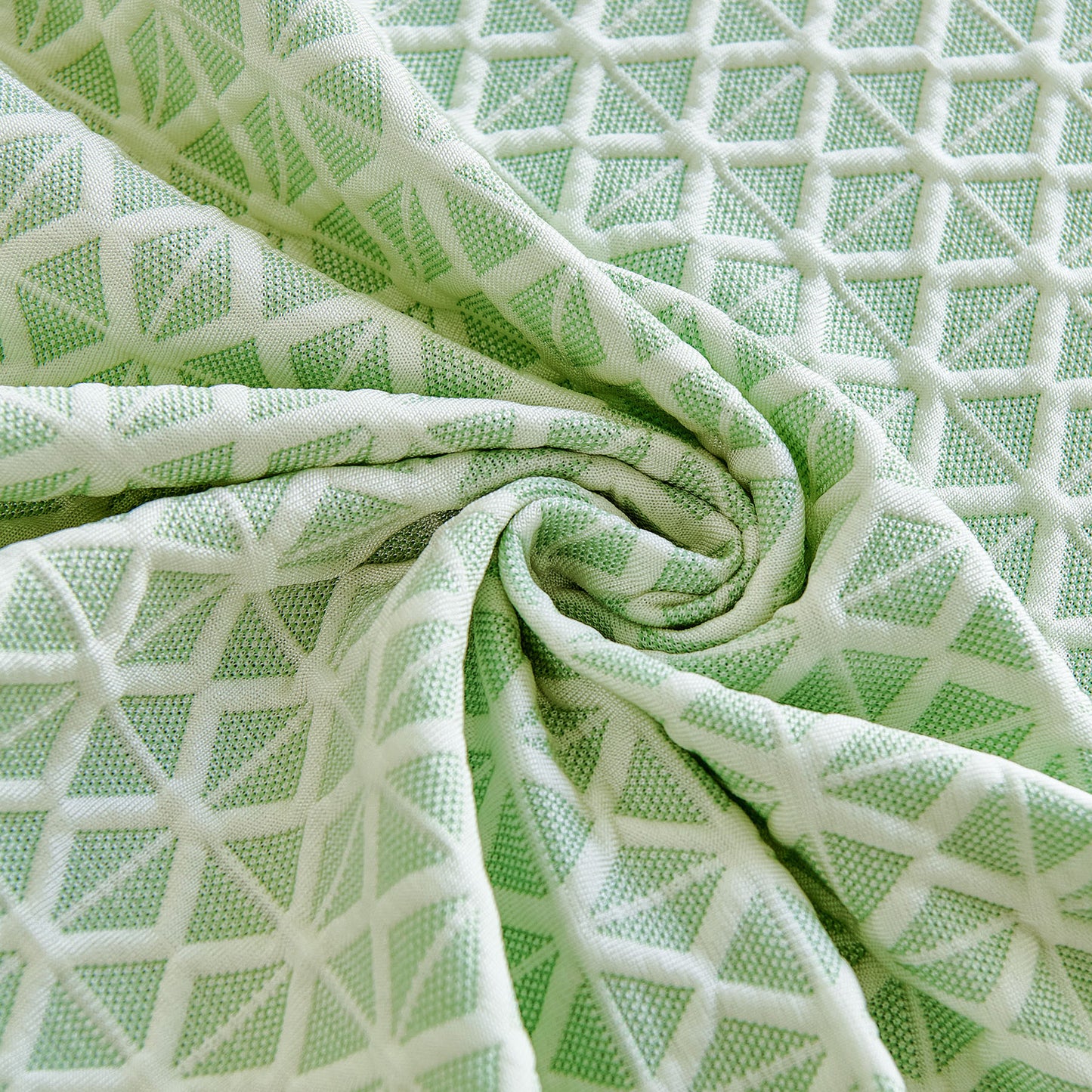 Fresh Geometric Sofa Throw Cover, Modern Textured Breathable Couch Protector Blanket