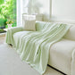 Fresh Geometric Sofa Throw Cover, Modern Textured Breathable Couch Protector Blanket