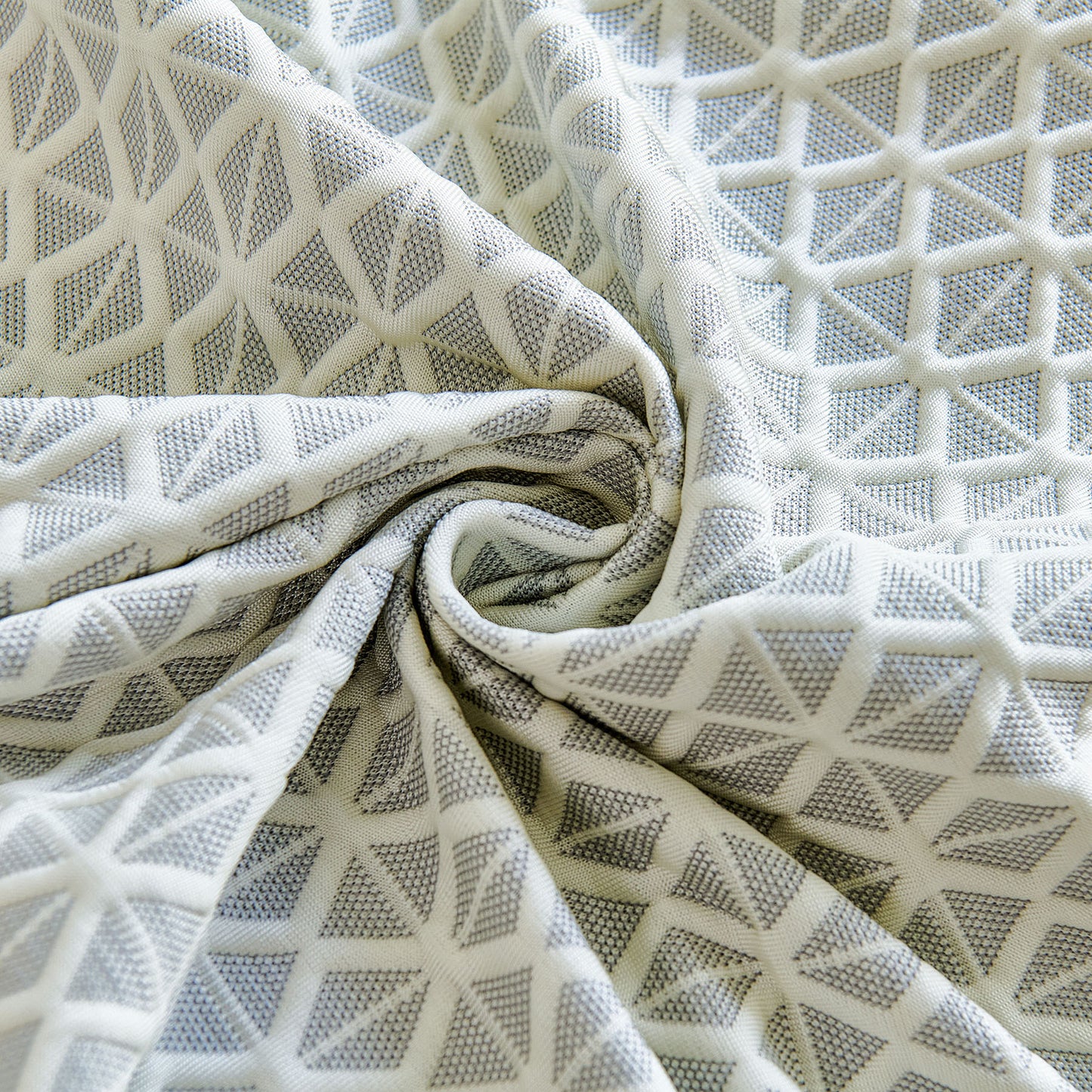 Fresh Geometric Sofa Throw Cover, Modern Textured Breathable Couch Protector Blanket