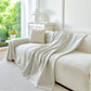 Fresh Geometric Sofa Throw Cover, Modern Textured Breathable Couch Protector Blanket