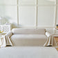 Cooling Ice Silk Soft Sofa Cover Blanket, Woven Geometric Textured Modern Couch Cover
